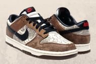 Take a closer look at the upcoming Nike Dunk Low sneakers (Image via Instagram/@prvt.selection)